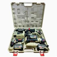 Kit d'outils électriques multifonctions sans balais 4-en-1 avec clé à chocs, batterie au lithium, outils sans fil Fengbao