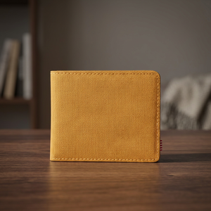 Leo Torresi Stylish Genuine Polyester <b>Wallet</b> with <b>RFID</b> for Men- Yellow - Product Image 3
