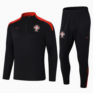 Traje de Entrenamiento de Fútbol de la Selección Nacional de Brasil, Francia, Alemania, Inglaterra, Argentina, Portugal, Italia, <span class=keywords><strong>Manga</strong></span> <span class=keywords><strong>Larga</strong></span>, Cintura Elástica, Poliéster - Product Image 4