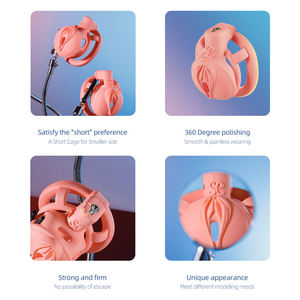 AIERSHA Candado <span class=keywords><strong>de</strong></span> Castidad para Pene, Juguetes Sexuales, Juegos <span class=keywords><strong>de</strong></span> Castidad, Candado Masculino BDSM con Control por Llave, Entrenamiento <span class=keywords><strong>de</strong></span> Castidad para Adultos, Disciplina Sexual - Product Image 6