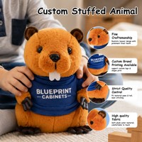 Usine de jouets en peluche : Castor en peluche personnalisé, OEM ODM, animaux en peluche doux de dessin animé, mascotte d'entreprise personnalisée en peluche