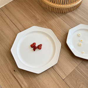 Solhui – assiettes en céramique octogonales blanches pour Restaurant, vente en gros - Product Image 3