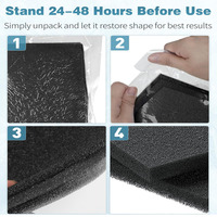 Filtre éponges en mousse Aquarium Bio éponge filtre média tampon feuille de mousse à cellules ouvertes coupée à la taille pour Aquarium réservoir de poissons puisard