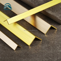 Protection d'angle murale en laiton massif personnalisée, vente chaude, bordure dorée pour la décoration des carreaux muraux