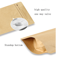 Sacs à café en aluminium et mylar personnalisés de 250 g, 500 g, 1 kg avec valve pour l'emballage sous vide des grains de café, des feuilles de thé et des aliments