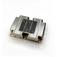Refroidisseur de processeur de serveur 165W avec 2 caloducs en cuivre LGA3647 1U R71, base en cuivre, ailettes en aluminium 0,3 mm, 108x78x25,5 mm, OEM ODM, MOQ 1 pièce
