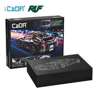 CaDA C63006W 1655 pièces, modèle de voiture de sport 1/10, briques de construction DIY, véhicule de course urbain
