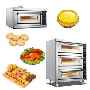 Philippine 2 3 deck 6 9 baki dapur komersial oven roti untuk harga kue Gas roti listrik pemanggang kue Pizza Oven