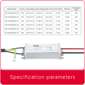 Kopery Chất Lượng Cao IP65 Không Thấm Nước 30W 50W <span class=keywords><strong>60W</strong></span> 27V-58V Trình Điều Khiển Cao Pfc <span class=keywords><strong>LED</strong></span> Cung Cấp Cho Ngoài Trời Sử Dụng Dali Cho Ánh Sáng Đường Phố 12W - Product Image 3