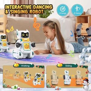Robot Umanoide Intelligente <span class=keywords><strong>AI</strong></span> Giocattolo Educativo Telecomandato Programmabile Interattivo LED Cammina Canta Balla con Luci Lampeggianti - Product Image 3