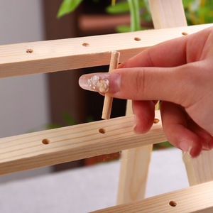 Porta fili in <span class=keywords><strong>legno</strong></span> per cucire e ricamo rastrelliera e Organizer filo per cucire con ganci appesi - Product Image 4