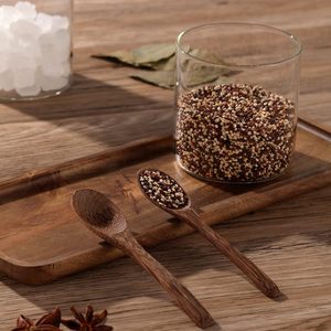ขวดแก้วใสสำหรับใส่เครื่องเทศ ขนาด 250 มล. 8.5 ออนซ์ <span class=keywords><strong>3</strong></span> ชิ้น พร้อมฝาไม้กระถินเทศและช้อน  ภาชนะเก็บของในครัวสไตล์คลาสสิก - Product Image 5