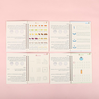 Cahier d'exercices à spirales réutilisable pour enfants, personnalisable en couleur et en design avec stylo