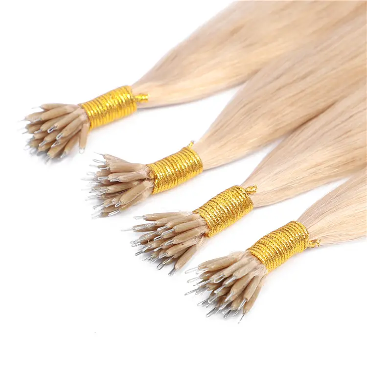 private label microlink nano ring curly human hair extensions, indian sangita micro loop hair extensions