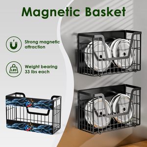 Wholesale Magnetic Shelf for Fridge Fruit and <strong>Vegetable</strong> <strong>Storage</strong> and Organizer Wire Basket for Pantry Kitchen Countertop - Product Image 2
