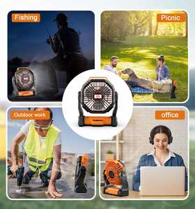2026 Heavy-Duty Camping Usb Rechargeable, 10000Mah <b>Battery</b> <b>Operated</b> Fan With Led Lantern, 32H Long Runtime for Hiking - Product Image 6