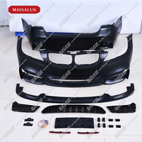Body Kit MAISALUN E90 M4 Baru untuk Seri 3 2005-2012, Lip Depan & Bumper Belakang Facelift, Kit Upgrade Mobil Sistem Bolt-On