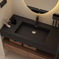 Meuble-lavabo de salle de bain en acier inoxydable avec lavabo, armoires de 30 pouces, plan de travail en marbre artificiel, panier de rangement