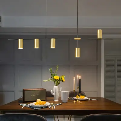Botimi — lustre de salle à manger de Style nordique, Chandelier moderne en laiton Antique pour salle à manger, couleur or et noir