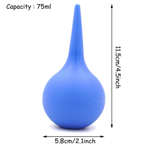 Outil de laboratoire de boule de seringue d'oreille d'ampoule de compression bleue de 75ml - Product Image 3