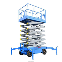 Plateforme élévatrice à ciseaux hydraulique mobile électrique sûre et stable avec une capacité de 100 kg, plateforme antidérapante durable pour usine, atelier, sous-sol