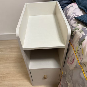 Mueble de Almacenamiento Moderno de Madera de Teca Maciza para Junto a la Cama, con 2 Cajones, para Dormitorio - Product Image 2