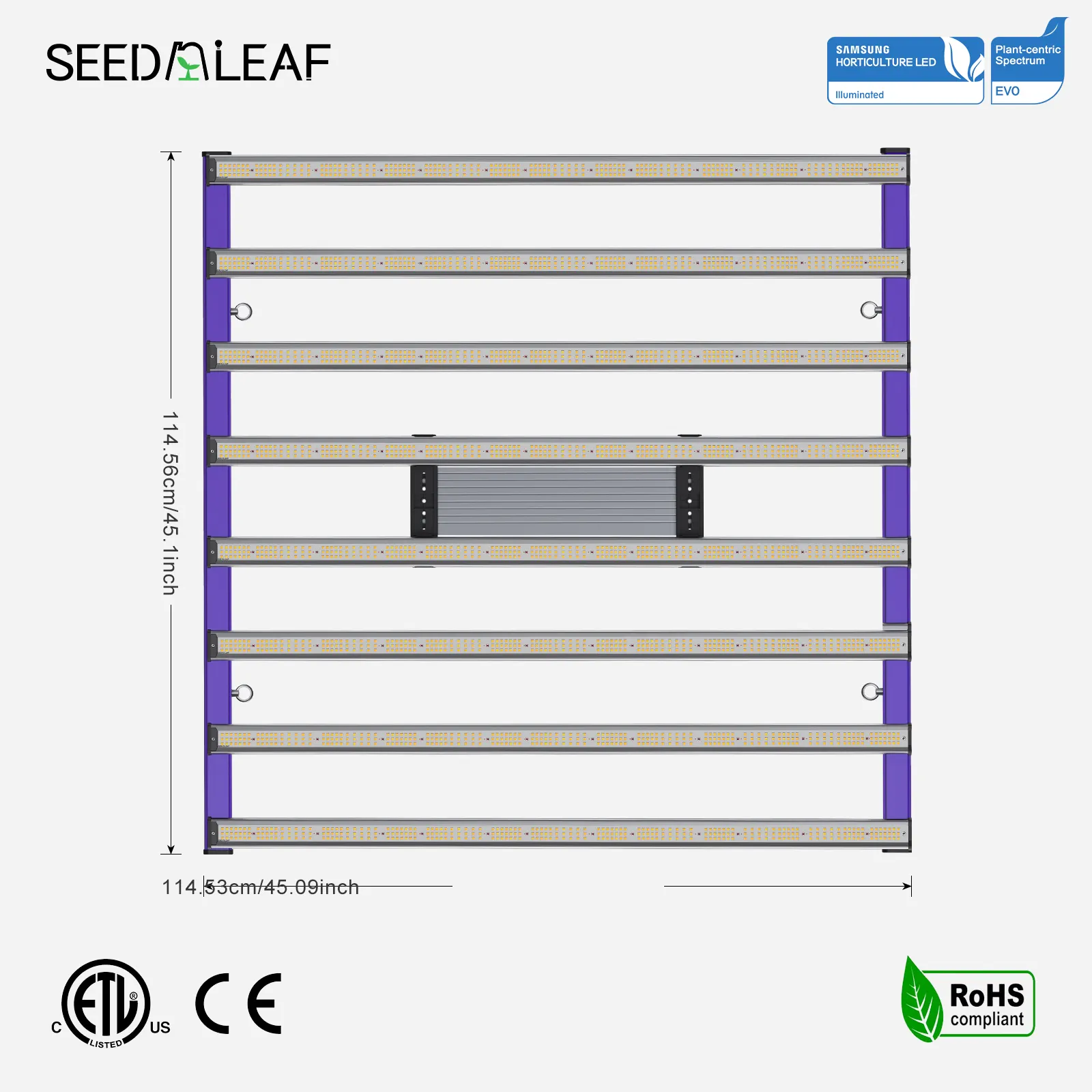 Dimming 800W 8 Bars Indoor Plant LED light for Growing Medical Herb Full Spectrum Led Grow Lights for Indoor Plants