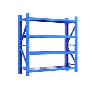 Étagère de stockage robuste Dingsheng pour entrepôt, bleue, 4 niveaux, en acier laminé à froid - Product Image 1