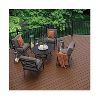 Haute qualité sans vieillissement sans décoloration solide co-extrusion 3D gaufré WPC Decking