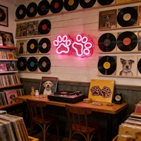 Enseigne néon personnalisée en gros pour la revente, enseigne néon LED patte de chien, décoration murale pour la maison, les fêtes, les studios, les clubs, cadeau pour toutes les occasions
