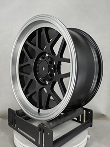 Jantes forgées de course de 18 pouces, 15 rayons, noir mat, lèvre polie, 5*114.3 5*112 5*120 <span class=keywords><strong>pour</strong></span> BMW Honda Toyota Mustang - Product Image 2