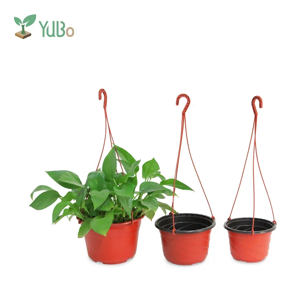 Light Weight Terra-Cotta Plastic Home Garden Plant Hanging Planter Flower Pot