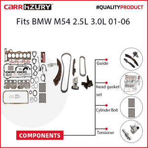Carrhzury 11311722651 Offres Spéciales Kit complet de chaîne de distribution pour <span class=keywords><strong>BMW</strong></span> E46 <span class=keywords><strong>E36</strong></span> <span class=keywords><strong>325i</strong></span> E34 E39 X5 E53 <span class=keywords><strong>E36</strong></span> M54 2.5L 3.0L 01-06 - Product Image 2