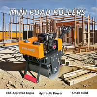 Abg Make-Compacteur à rouleaux vibrants de 0.5 tonnes, 1 tonne, 1 tonne, simple, double tambour, mini-vibrateur Huade, moteur à roulement à engrenages, rouleaux chinois