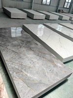 Panneaux de marbre artificiel en PVC imperméable à haute brillance, décoration murale intérieure, usage domestique, design européen moderne, sur mesure 1