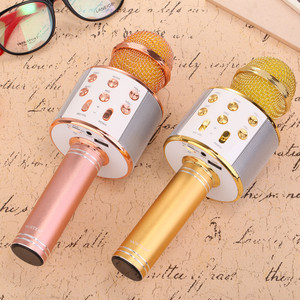 Professional Home KTV Handheld Wireless <b>Microphone</b> USB Rechargeable Portable With Metal <b>Speaker</b> Singing <b>Microphone</b> - Product Image 2