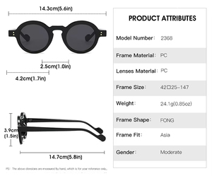 Gafas de Sol Redondas Vintage Retro de Moda al por Mayor, Protección UV400, Unisex, Estilo Urbano 2025 - Product Image 5