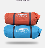 Tenda Camping Outdoor 2 Orang Bahan Oxford Ringan Anti UV Ramah Lingkungan Tahan Air Anti Badai Tiang Lurus