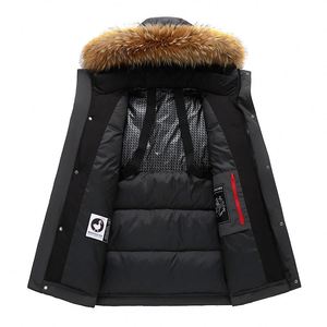 Veste d'hiver à <span class=keywords><strong>grand</strong></span> col en fourrure, vêtements thermiques épais résistants au <span class=keywords><strong>froid</strong></span>, manteaux en duvet pour hommes et femmes - Product Image 3