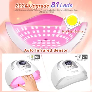 เครื่องอบเล็บยูวี 380W 81 หลอด LED พร้อมด้ามจับ อบแห้งเร็ว สำหรับอบเจลทุกชนิด อุปกรณ์ทำเล็บเจล - Product Image 3