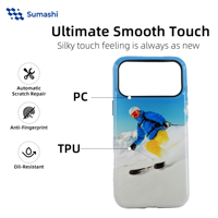 Coque de téléphone magnétique vierge pour sublimation HD brillante pour iPhone 17 Pro Max, double couche PC TPU anti-chute, vente en gros