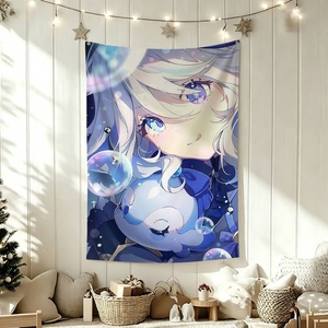 Banderas de <span class=keywords><strong>F</strong></span>-Furina <span class=keywords><strong>Genshin</strong></span> <span class=keywords><strong>Impact</strong></span>, tapicería para colgar en la pared, bandera decorativa para garaje al aire libre, manta de fondo decorativa - Product Image 4