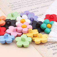 Botones Infantiles de 15/18 mm con Diseño de Flor, Botones para Coser a Mano, Botones para Manualidades, para Camisas, Vestidos, Suéteres, Decoración, Accesorios de Costura