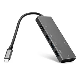 USB集线器3.0 C型端口Por usb-c铝制MacBook Mac充电7合1 Tipo扩展坞