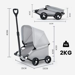 Trọng lượng nhẹ có thể gập lại vật nuôi Xe đẩy cho chó lớn Teddy pháp bulldogs xuyên biên giới sản phẩm em bé cho du lịch & mang - Product Image 6