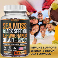 Gummies OEM Marque Privée Ausreson : Huile de Nigelle, Gommes de Gingembre, Shilajit, Ashwagandha, Champignons Crinière de Lion et Algues Marines