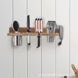 Wooden <b>Wall</b> <b>Mounted</b> Storage Rack For Bathroom And Living Room Single Layer Durable Rectangle <b>Shelf</b> - Product Image 2