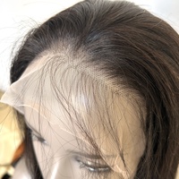 Wig Rambut Asli Tanpa Lem Model Lace Frontal dengan Tali Serut, Warna Alami 13x4 13x6