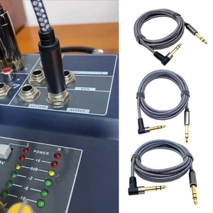 Câble de Guitare TRS 6,35 mm, Câble Audio Stéréo à Angle Droit avec Jack Mâle 6,35 mm <span class=keywords><strong>pour</strong></span> <span class=keywords><strong>Basse</strong></span>, Clavier, Mixeur, Amplificateur - Product Image 4