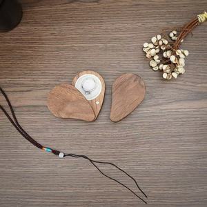 Heart Shaped Wood Jewelry Box <b>Ring</b> Storage Display Case For Engagement Wedding <b>Couple</b> Gifts RB525 - Product Image 1